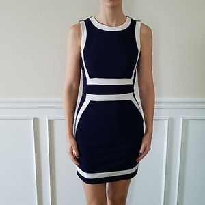Navy&wh dress